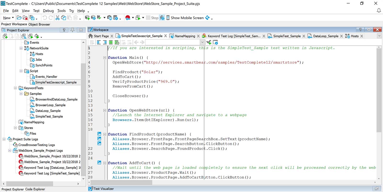Building Automated UI Tests JavaScript Example