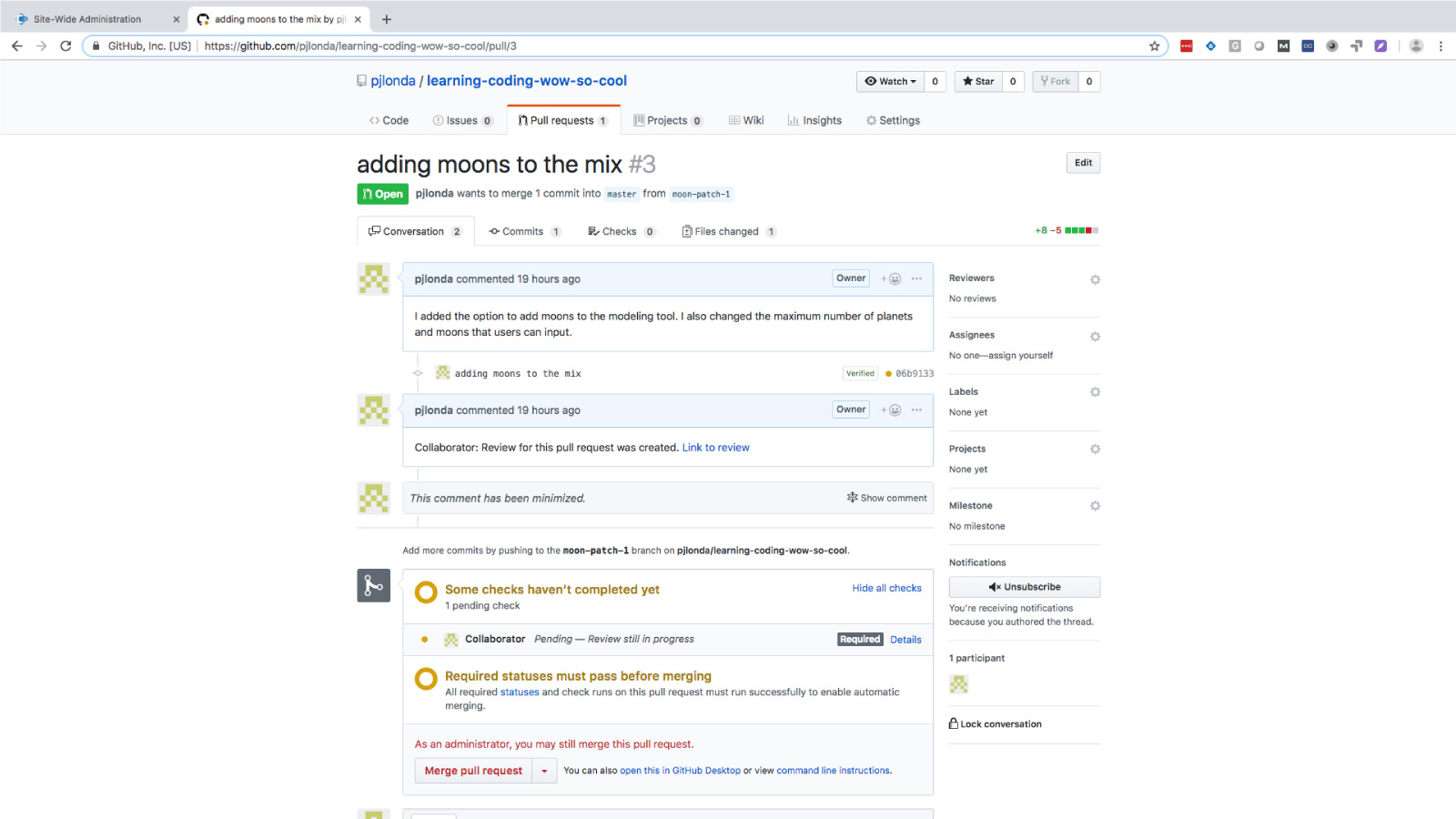 Peer Code Review from GitHub Pull Requests