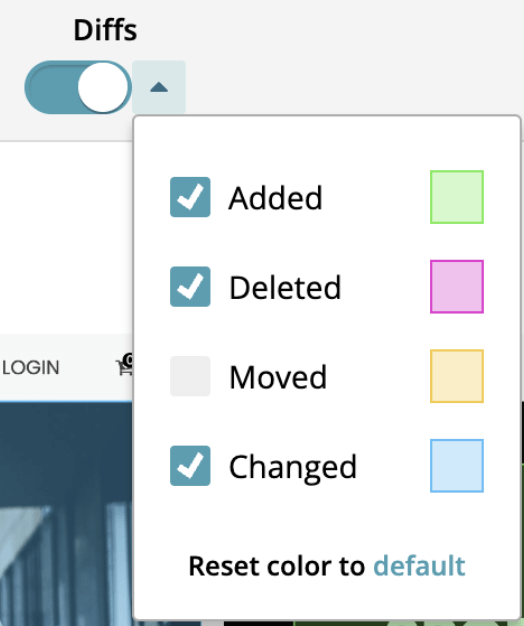 Customize diff categories