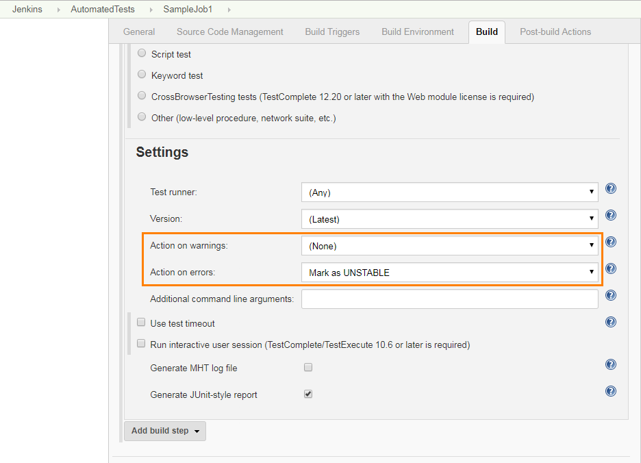 Jenkins setup