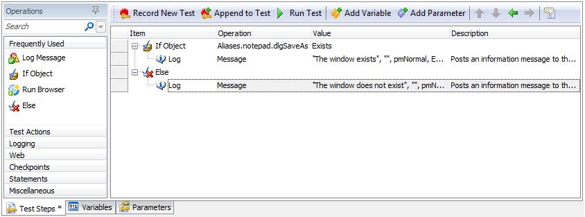 Negative Testing - Using the If Object operation