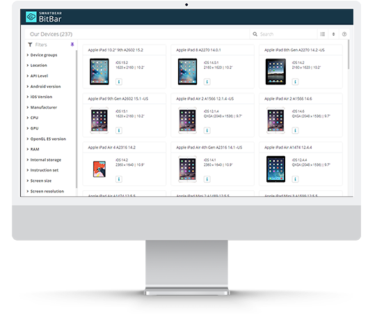 BitBar mobile device testing