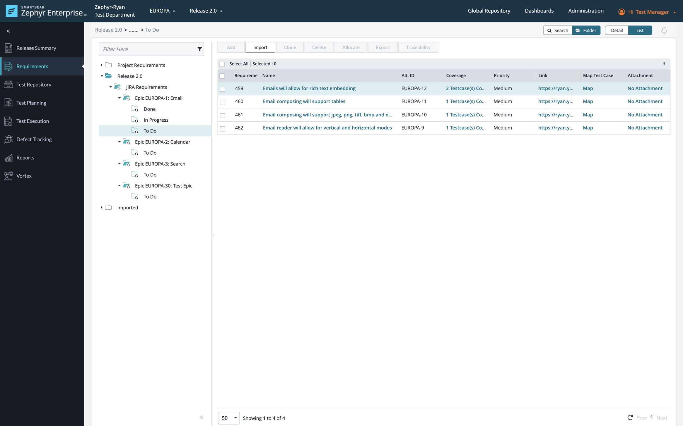 Agile test management in Zephyr Enterprise