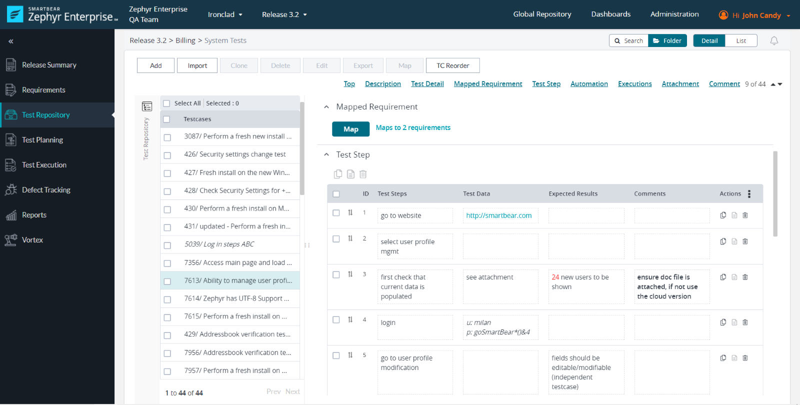 Centralized Test Repository & Sharing